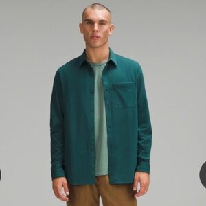 🎁Like New Lululemon  Men's Green/Blue Commission L/S Shirt #LM3DJPS- Size XL